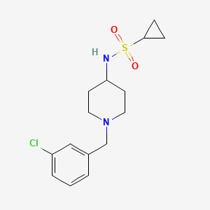 N-{1-[(3-chlorophenyl)methyl]piperidin-4-yl}cyclopropanesulfonamide