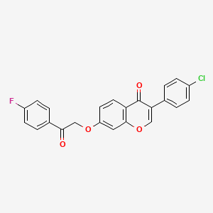 3-(4-Chlorophenyl)-7-[2-(4-fluorophenyl)-2-oxoethoxy]chromen-4-one