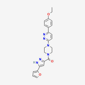 3-(4-ethoxyphenyl)-6-{4-[3-(furan-2-yl)-1H-pyrazole-5-carbonyl]piperazin-1-yl}pyridazine