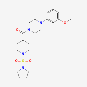 (4-(3-Methoxyphenyl)piperazin-1-yl)(1-(pyrrolidin-1-ylsulfonyl)piperidin-4-yl)methanone