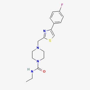 N-ethyl-4-((4-(4-fluorophenyl)thiazol-2-yl)methyl)piperazine-1-carboxamide