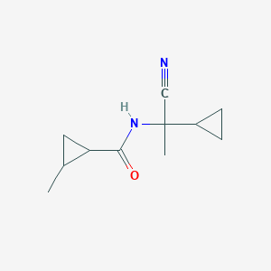 molecular formula C11H16N2O B2665112 N-(1-cyano-1-cyclopropylethyl)-2-methylcyclopropane-1-carboxamide CAS No. 1212256-57-9