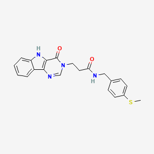 N-(4-(methylthio)benzyl)-3-(4-oxo-4,5-dihydro-3H-pyrimido[5,4-b]indol-3-yl)propanamide