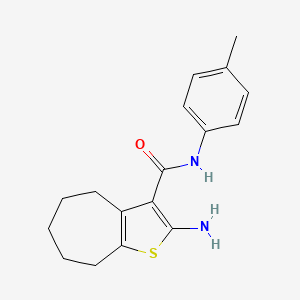 2-amino-N-(4-methylphenyl)-5,6,7,8-tetrahydro-4H-cyclohepta[b]thiophene-3-carboxamide