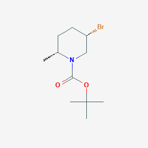 molecular formula C11H20BrNO2 B2665119 Tert-butyl (2R,5S)-5-bromo-2-methylpiperidine-1-carboxylate CAS No. 2227802-97-1