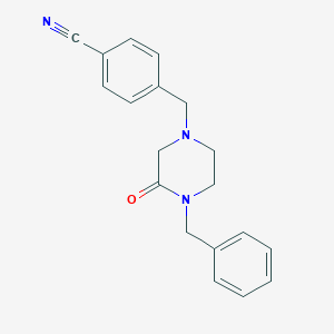 4-[(4-Benzyl-3-oxopiperazin-1-yl)methyl]benzonitrile