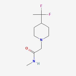 molecular formula C10H18F2N2O B2665123 2-(4-(1,1-difluoroethyl)piperidin-1-yl)-N-methylacetamide CAS No. 2034415-33-1