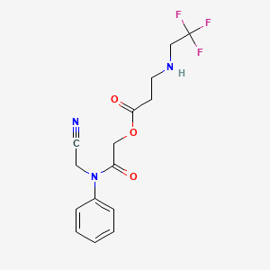 [(Cyanomethyl)(phenyl)carbamoyl]methyl 3-[(2,2,2-trifluoroethyl)amino]propanoate