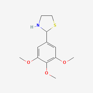 molecular formula C12H17NO3S B2665132 2-(3,4,5-Trimethoxy-phenyl)-thiazolidine CAS No. 400755-24-0