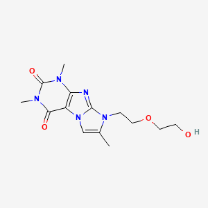 molecular formula C14H19N5O4 B2665134 6-[2-(2-Hydroxyethoxy)ethyl]-2,4,7-trimethylpurino[7,8-a]imidazole-1,3-dione CAS No. 876902-57-7