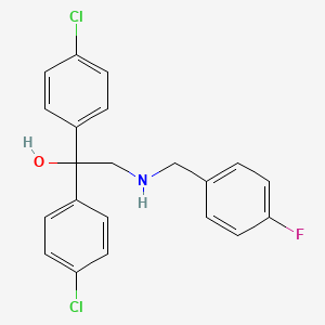 1,1-Bis(4-chlorophenyl)-2-[(4-fluorobenzyl)amino]-1-ethanol