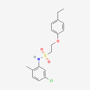 molecular formula C17H20ClNO3S B2665147 N-(5-chloro-2-methylphenyl)-2-(4-ethylphenoxy)ethanesulfonamide CAS No. 1351591-14-4