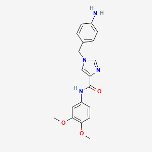 molecular formula C19H20N4O3 B2665148 1-(4-aminobenzyl)-N-(3,4-dimethoxyphenyl)-1H-imidazole-4-carboxamide CAS No. 1351802-64-6