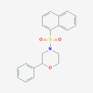 molecular formula C20H19NO3S B2665156 4-(Naphthalen-1-ylsulfonyl)-2-phenylmorpholine CAS No. 946383-81-9