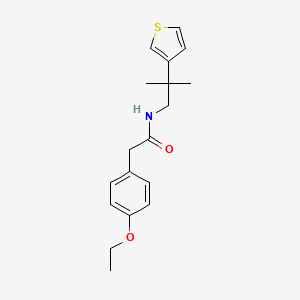 molecular formula C18H23NO2S B2665157 2-(4-乙氧基苯基)-N-(2-甲基-2-(噻吩-3-基)丙基)乙酰胺 CAS No. 2309600-70-0