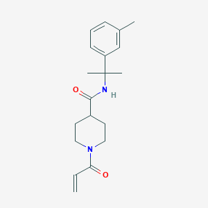 molecular formula C19H26N2O2 B2665159 N-[2-(3-Methylphenyl)propan-2-yl]-1-prop-2-enoylpiperidine-4-carboxamide CAS No. 2361703-47-9