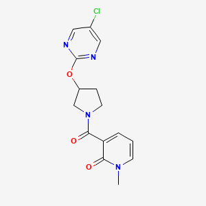 3-(3-((5-chloropyrimidin-2-yl)oxy)pyrrolidine-1-carbonyl)-1-methylpyridin-2(1H)-one