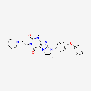 1,7-dimethyl-8-(4-phenoxyphenyl)-3-(2-(piperidin-1-yl)ethyl)-1H-imidazo[2,1-f]purine-2,4(3H,8H)-dione
