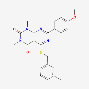 7-(4-methoxyphenyl)-1,3-dimethyl-5-((3-methylbenzyl)thio)pyrimido[4,5-d]pyrimidine-2,4(1H,3H)-dione