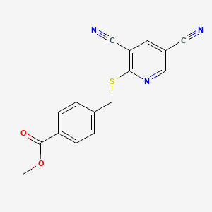 Methyl 4-{[(3,5-dicyano-2-pyridinyl)sulfanyl]methyl}benzenecarboxylate