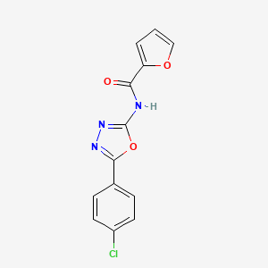 molecular formula C13H8ClN3O3 B2665199 N-[5-(4-chlorophenyl)-1,3,4-oxadiazol-2-yl]furan-2-carboxamide CAS No. 865287-09-8