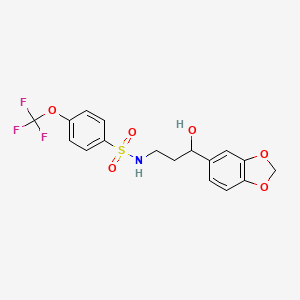 N-(3-(benzo[d][1,3]dioxol-5-yl)-3-hydroxypropyl)-4-(trifluoromethoxy)benzenesulfonamide