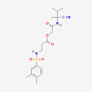 [(1-Cyano-1,2-dimethylpropyl)carbamoyl]methyl 3-(3,4-dimethylbenzenesulfonamido)propanoate