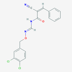 2-cyano-N-({[(3,4-dichlorobenzyl)oxy]imino}methyl)-3-phenylacrylamide