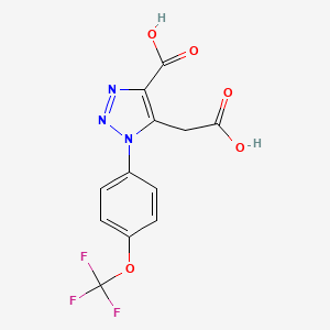 5-(Carboxymethyl)-1-[4-(trifluoromethoxy)phenyl]-1H-1,2,3-triazole-4-carboxylic acid