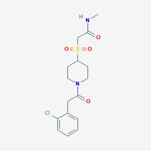 2-((1-(2-(2-chlorophenyl)acetyl)piperidin-4-yl)sulfonyl)-N-methylacetamide