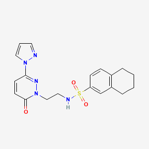 N-(2-(6-oxo-3-(1H-pyrazol-1-yl)pyridazin-1(6H)-yl)ethyl)-5,6,7,8-tetrahydronaphthalene-2-sulfonamide