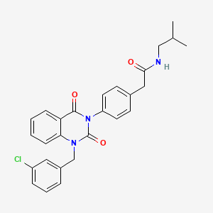 2-(4-(1-(3-chlorobenzyl)-2,4-dioxo-1,2-dihydroquinazolin-3(4H)-yl)phenyl)-N-isobutylacetamide