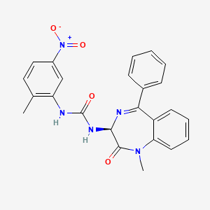 1-(1-methyl-2-oxo-5-phenyl-2,3-dihydro-1H-1,4-diazepin-3-yl)-3-(2-methyl-5-nitrophenyl)urea