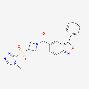 (3-((4-methyl-4H-1,2,4-triazol-3-yl)sulfonyl)azetidin-1-yl)(3-phenylbenzo[c]isoxazol-5-yl)methanone