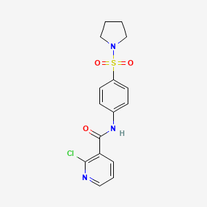 2-chloro-N-(4-pyrrolidin-1-ylsulfonylphenyl)pyridine-3-carboxamide