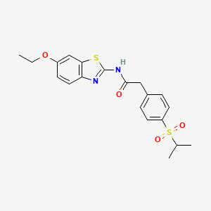 molecular formula C20H22N2O4S2 B2665242 N-(6-乙氧基苯并[4]噻唑-2-基)-2-(4-(异丙基磺酰)苯基)乙酰胺 CAS No. 955617-04-6