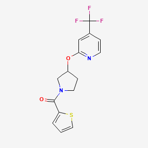 Thiophen-2-yl(3-((4-(trifluoromethyl)pyridin-2-yl)oxy)pyrrolidin-1-yl)methanone