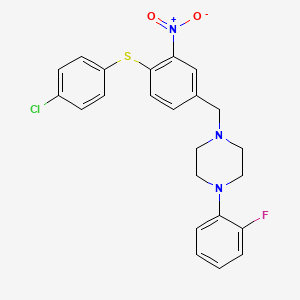 1-{4-[(4-Chlorophenyl)sulfanyl]-3-nitrobenzyl}-4-(2-fluorophenyl)piperazine