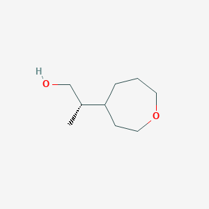 molecular formula C9H18O2 B2665260 (2S)-2-(Oxepan-4-yl)propan-1-ol CAS No. 2248218-93-9