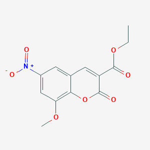 molecular formula C13H11NO7 B2665267 Ethyl 8-methoxy-6-nitro-2-oxochromene-3-carboxylate CAS No. 81309-06-0