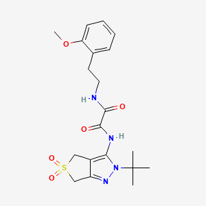 N1-(2-(tert-butyl)-5,5-dioxido-4,6-dihydro-2H-thieno[3,4-c]pyrazol-3-yl)-N2-(2-methoxyphenethyl)oxalamide