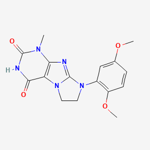 8-(2,5-dimethoxyphenyl)-1-methyl-7,8-dihydro-1H-imidazo[2,1-f]purine-2,4(3H,6H)-dione