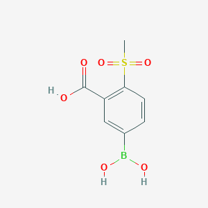 molecular formula C8H9BO6S B2665277 3-Carboxy-4-methylsulfonylphenylboronic acid CAS No. 2377608-72-3