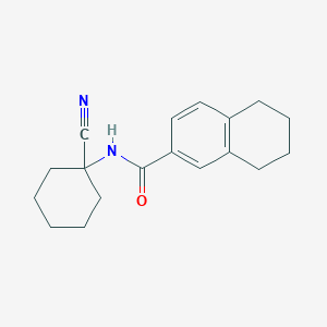 molecular formula C18H22N2O B2665279 N-(1-Cyanocyclohexyl)-5,6,7,8-tetrahydronaphthalene-2-carboxamide CAS No. 2134173-39-8