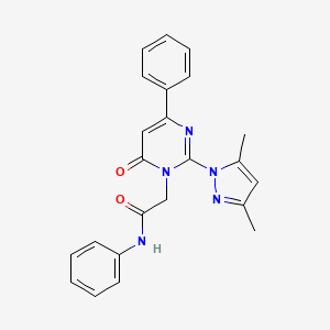 2-[2-(3,5-dimethylpyrazol-1-yl)-6-oxo-4-phenylpyrimidin-1-yl]-N-phenylacetamide