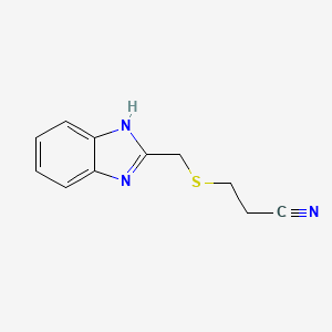 molecular formula C11H11N3S B2665288 3-[(1H-苯并咪唑-2-基)硫基]丙腈 CAS No. 64299-86-1