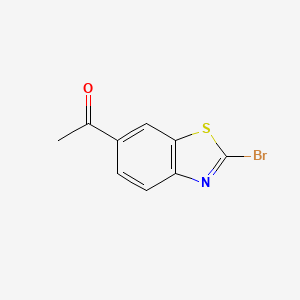 molecular formula C9H6BrNOS B2665291 1-(2-Bromobenzo[D]Thiazol-6-yl)Ethanone CAS No. 882055-34-7