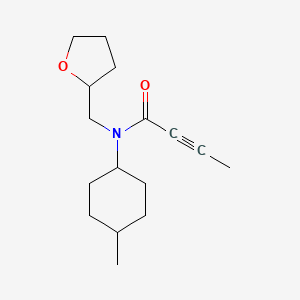 N-(4-Methylcyclohexyl)-N-(oxolan-2-ylmethyl)but-2-ynamide