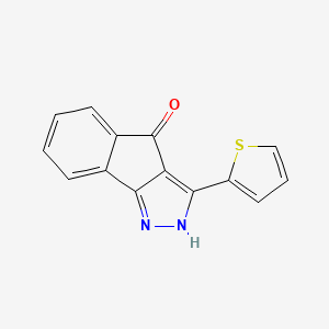 molecular formula C14H8N2OS B2665294 3-(2-Thienyl)indeno[3,2-C]pyrazol-4-one CAS No. 34708-90-2