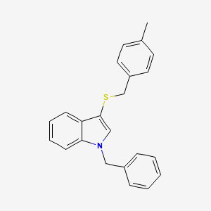 molecular formula C23H21NS B2665308 1-Benzyl-3-[(4-methylphenyl)methylsulfanyl]indole CAS No. 681273-39-2